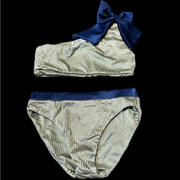 DALAI WEAR****Green and Blue One-Shoulder Bikini Set***Size 8 $89 - Picture 4 of 6